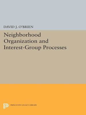 cover image of Neighborhood Organization and Interest-Group Processes